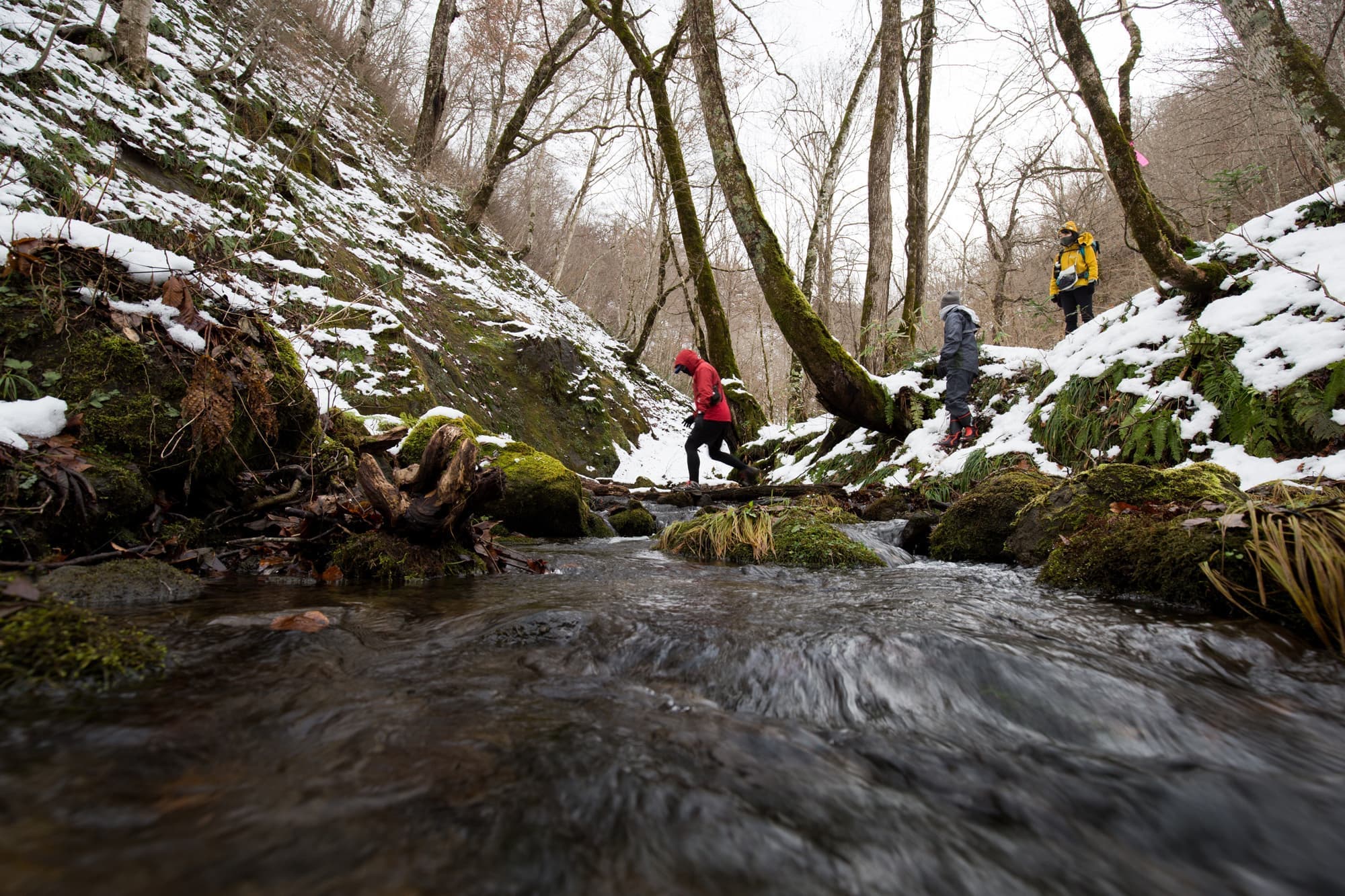 削沢の滝への道